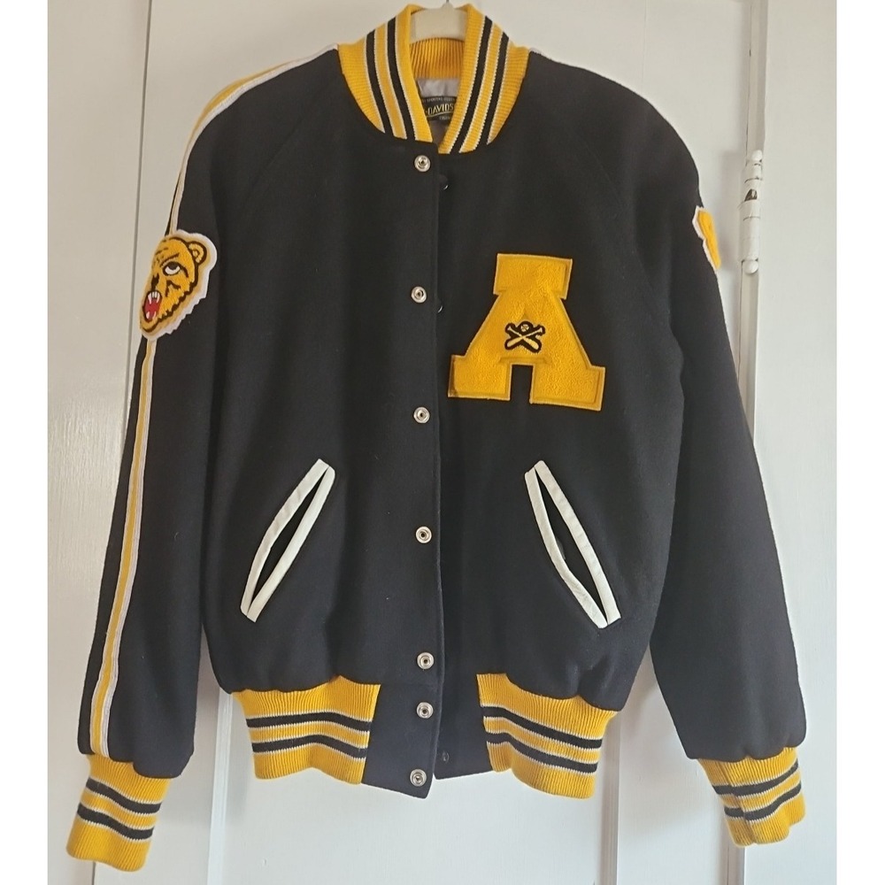 Vintage AGLER-DAVIDSON 1983 Letterman Wool Varsity Sz 42/L baseball wool jacket
